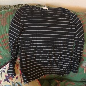 White House Black Market Stretchy Fitted Striped Top